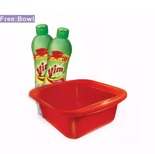 Vim Dish Washing Liquid Multi Pack (Free Bowl) 500ml x2