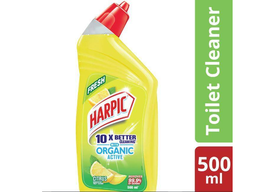 Harpic Toilet Cleaning Liquid Fresh Citrus/Organic Active 500ml