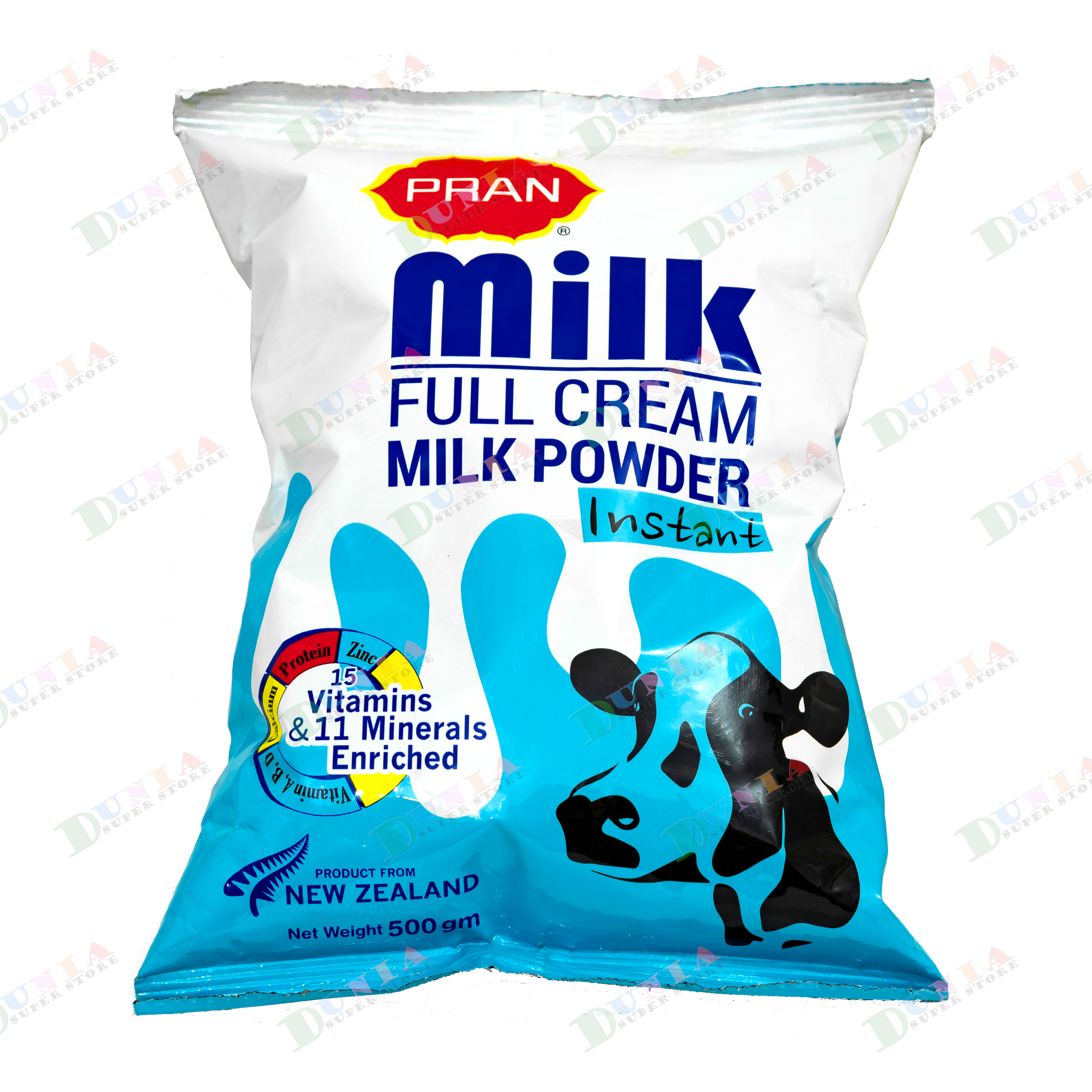 PRAN Instant Full Cream Milk Powder (15 Vitamins & 11 Minerals Enriched) Product from New Zealand 500g
