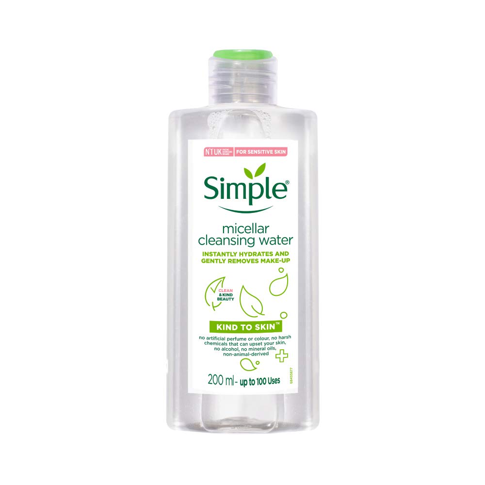 Simple Kind to Skin Micellar Cleansing Water for Sensitive Skin, 200ml (Country of Origin: Unilever, UK)