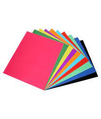 Chart Paper, 22x28 Inches, 300 GSM, (Red, Blue, Green, Orange, Yellow Color), 1pc