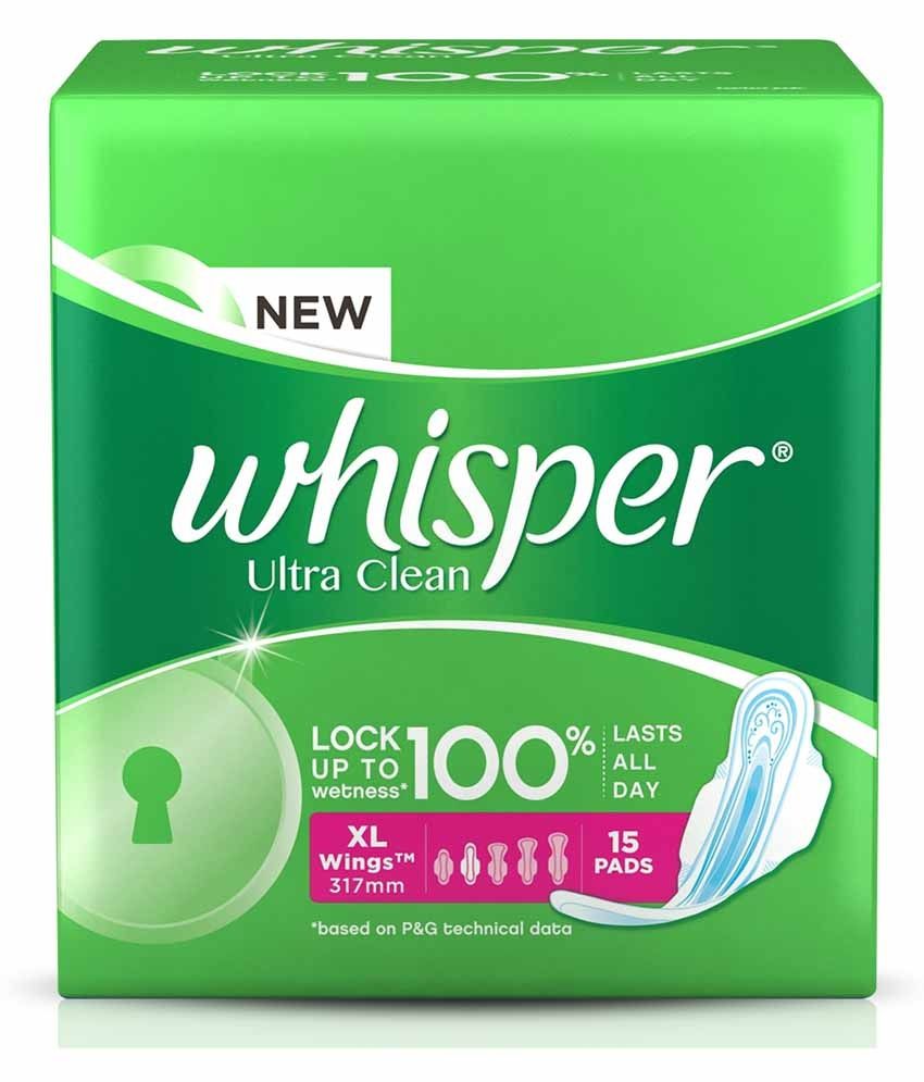Whisper Ultra Clean Sanitary Pad 15N