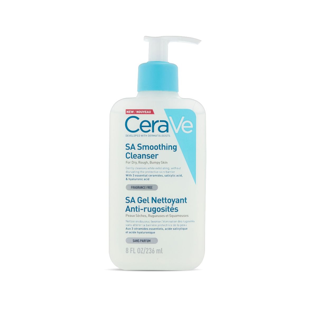 CeraVe SA Smoothing Cleanser for Dry, Rough and Bumpy Skin, 236ml (Country of Origin: France)