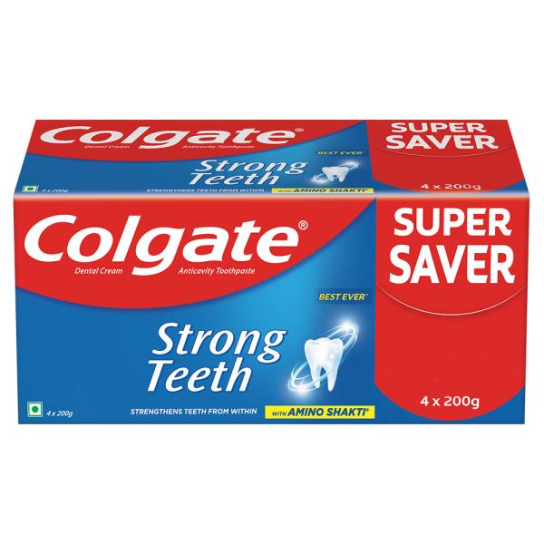 Colgate Strong Teeth Dental Cream Toothpaste with Amino Sakti 200g (Origin: India)