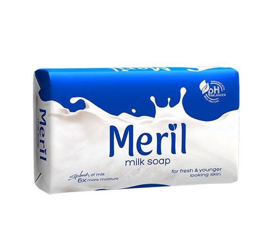 Meril Milk Soap Bar  White (for fresh and younger looking skin) 100gm
