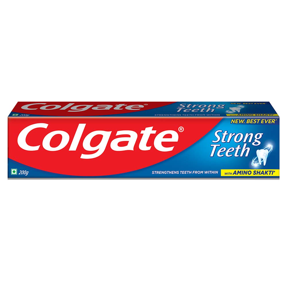 Colgate Dental Cream/Toothpaste for Strong Teeth with Amino Shakti 200g (Origin: India)