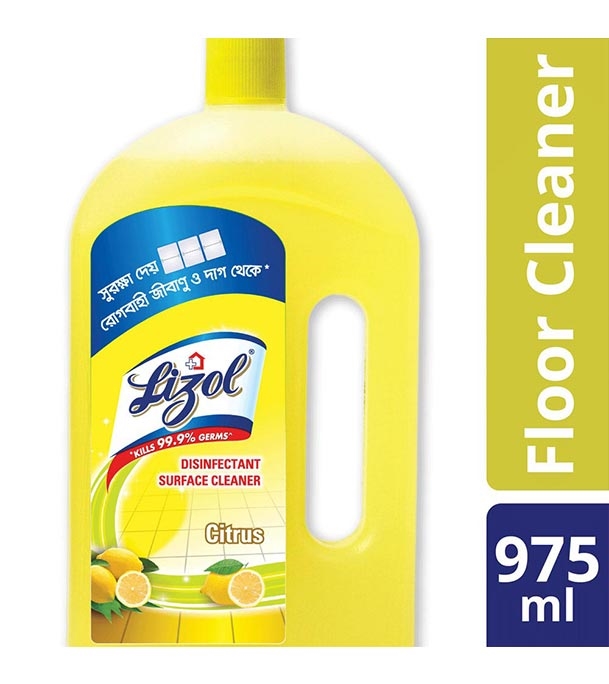 Lizol Floor Cleaner Citrus Disinfectant Surface Cleaner 975ml
