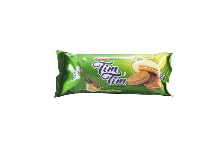 Olympic Tim Tim Cream Biscuits Pineapple Flavor 68g 