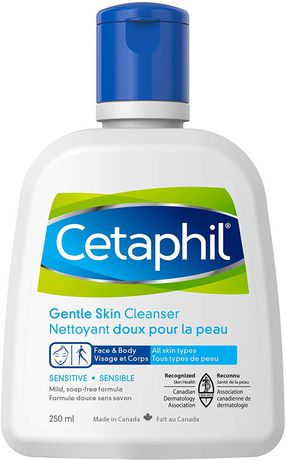 Cetaphil Gentle Skin Cleanser | Hydrating Face and Body Wash | Ideal For Sensitive Skin | 250ml (Country of Origin: Canada)