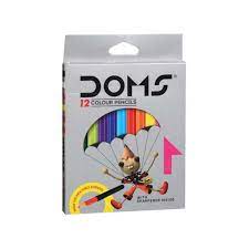 DOMS Colour Pencil - 12 Colour (Half Size) 1 Box